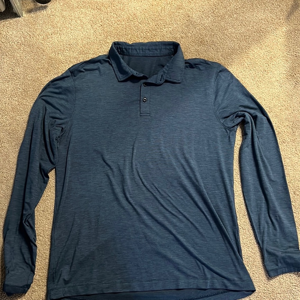 Men’s Lululemon Blue Long Sleeve Polo